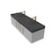 Castello Usa Thames 60-inch Gray Vanity Set with Black Top and Gold Handles CB-MC-60G-GLD-20146-BL - alternate 7